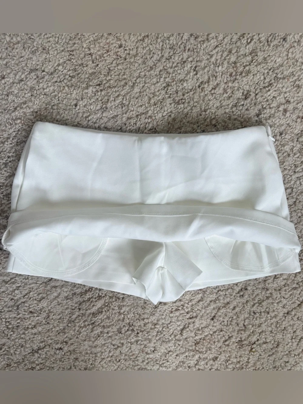 Peppermayo Mirna Micro Skort Cream Low Rise Mini Skirt Y2K Minimalist Size XS